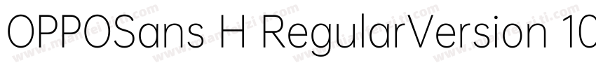 OPPOSans H RegularVersion 100字体转换